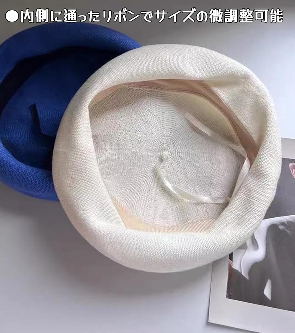 ベレー帽 レディース サイズ調整可 帽子( グリーン,  58.0 cm)｜horikku｜04