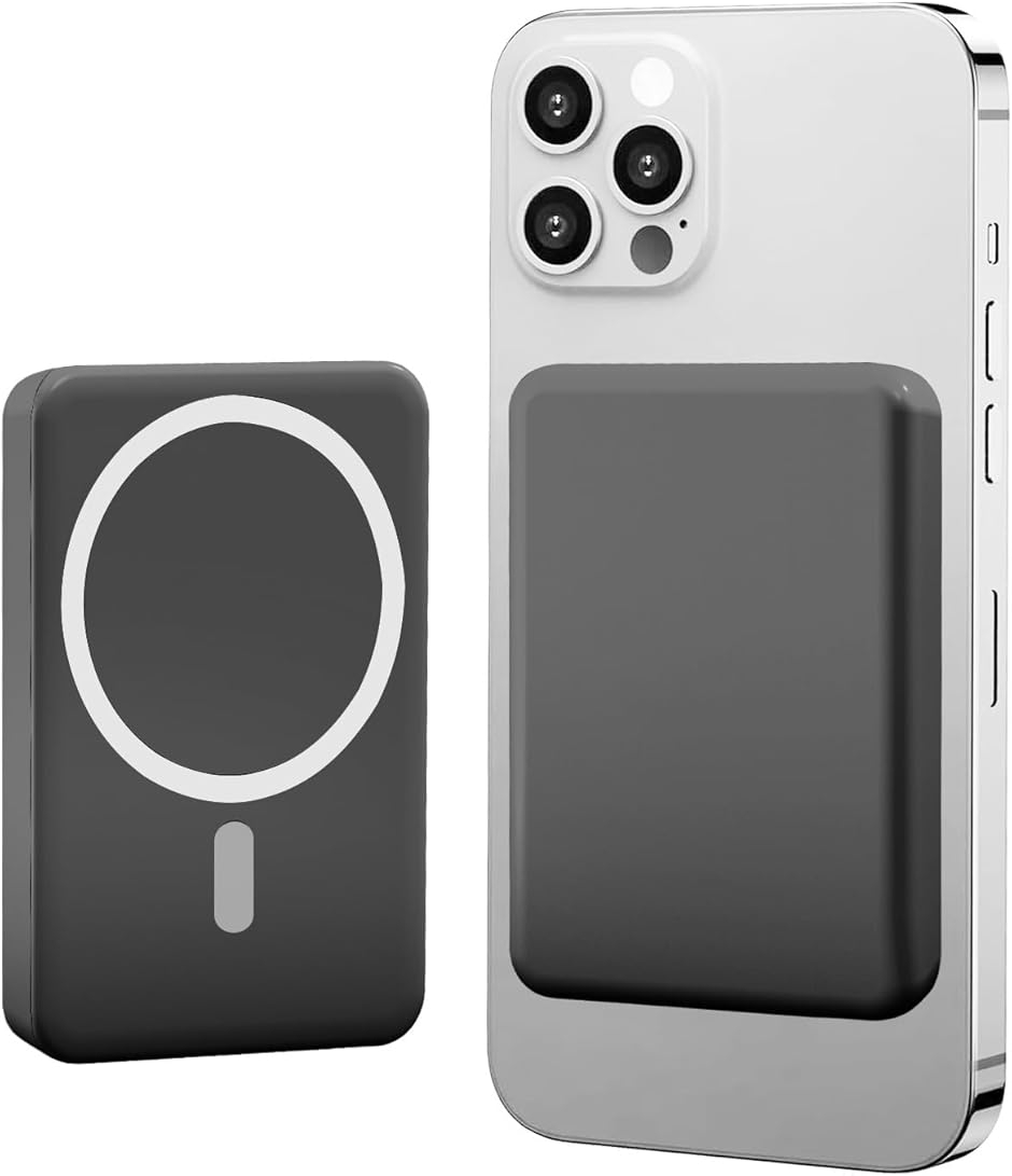 MagSafe対応 モバイル バッテリー マグネット式 ワイヤレス充電 小型