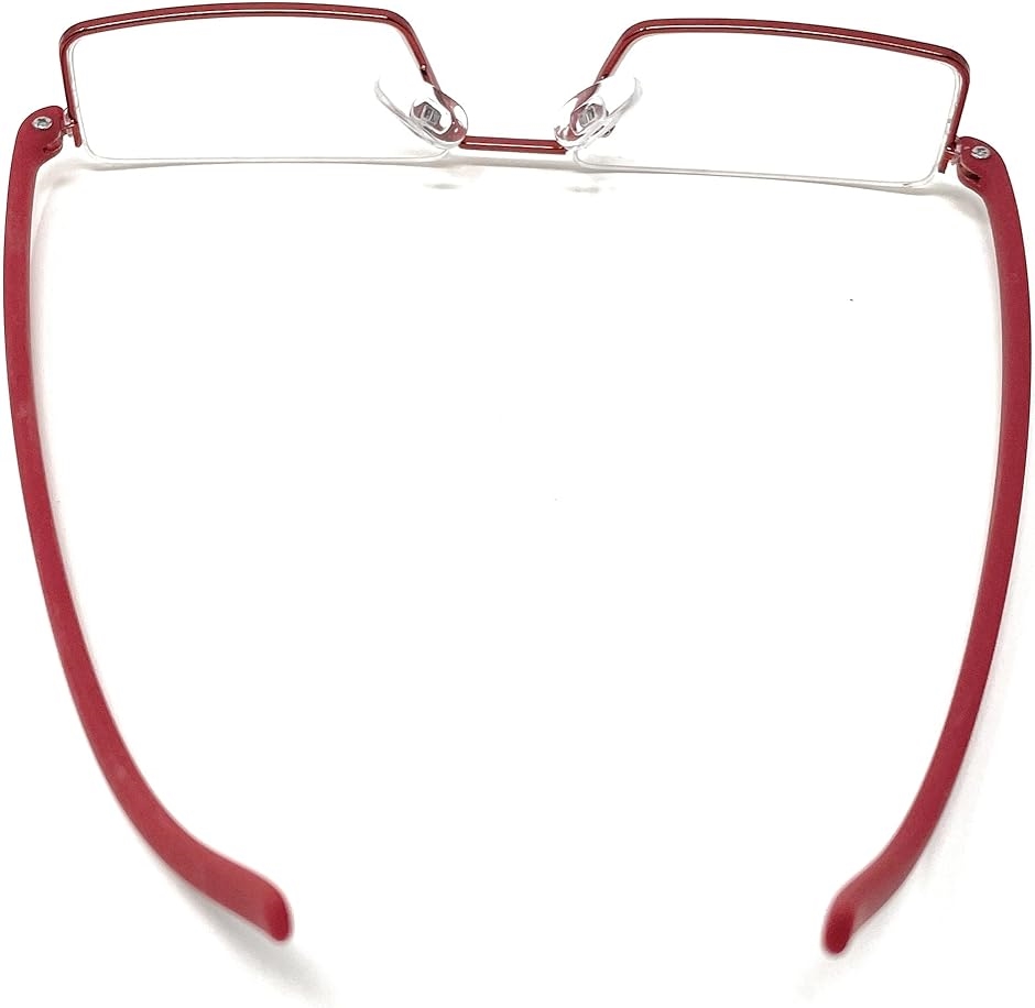 ぴゅありぼん レンズ付き スクエア アンダーリム 伊達メガネ 下