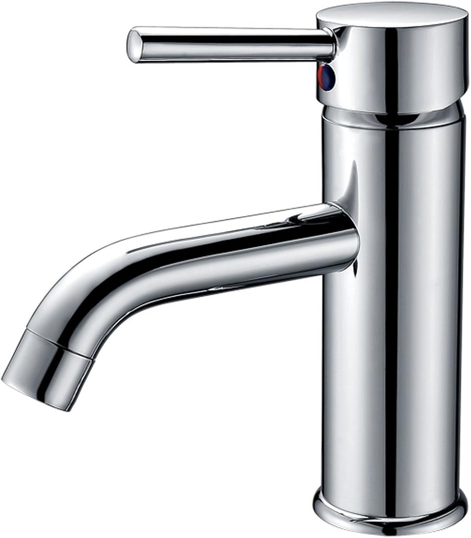 洗面用 シングルレバー 混合水栓 手洗いボウル用 円形 立水栓 洗面台