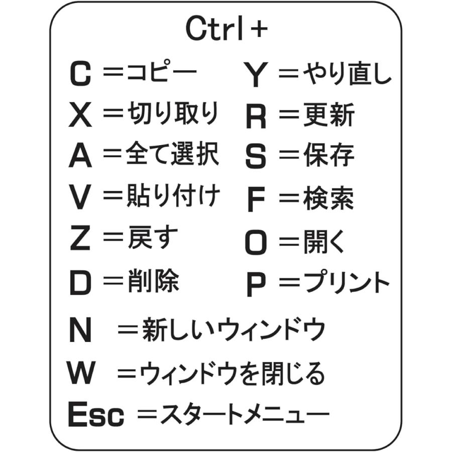 Windows キーボード用ショートカットステッカー 日本語( 1枚)｜horikku｜03