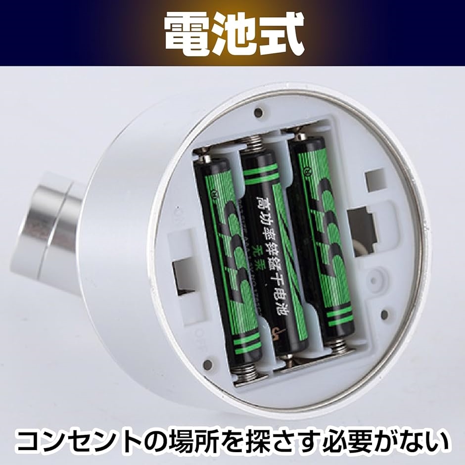 手軽設置 LEDスポットライト 2個セット 電池式 展示 ショーケース 照明