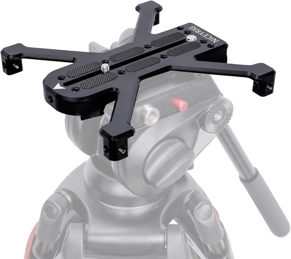 【互換品】マンフロット規格 四脚ベースプレート 三脚プレート用 Manforttoプレート DSLR 装備 MDM(Black)