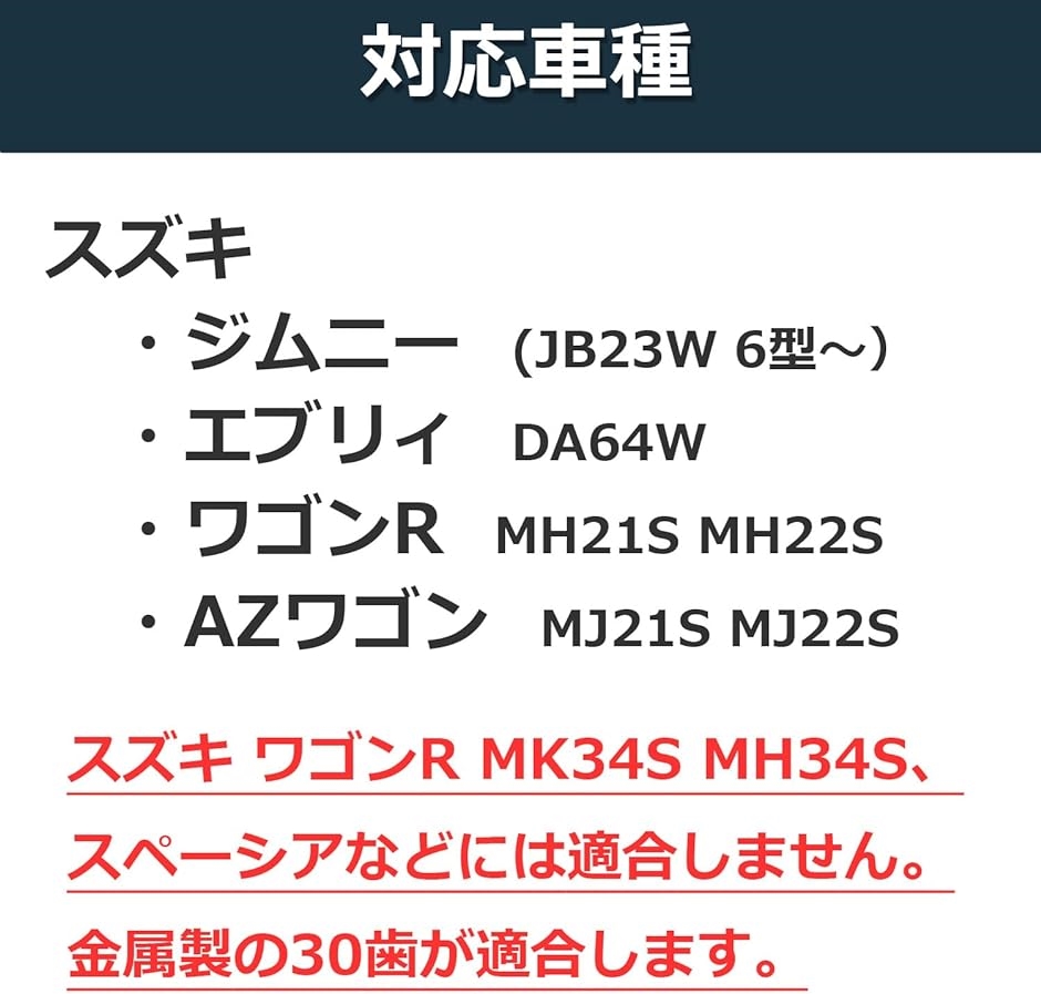 互換品 互換 ドアミラー サイドミラー ギヤ ギア 歯車 電動格納 格納不良 ジムニー( 30歯:スズキ ジムニー エブリィ 互換)