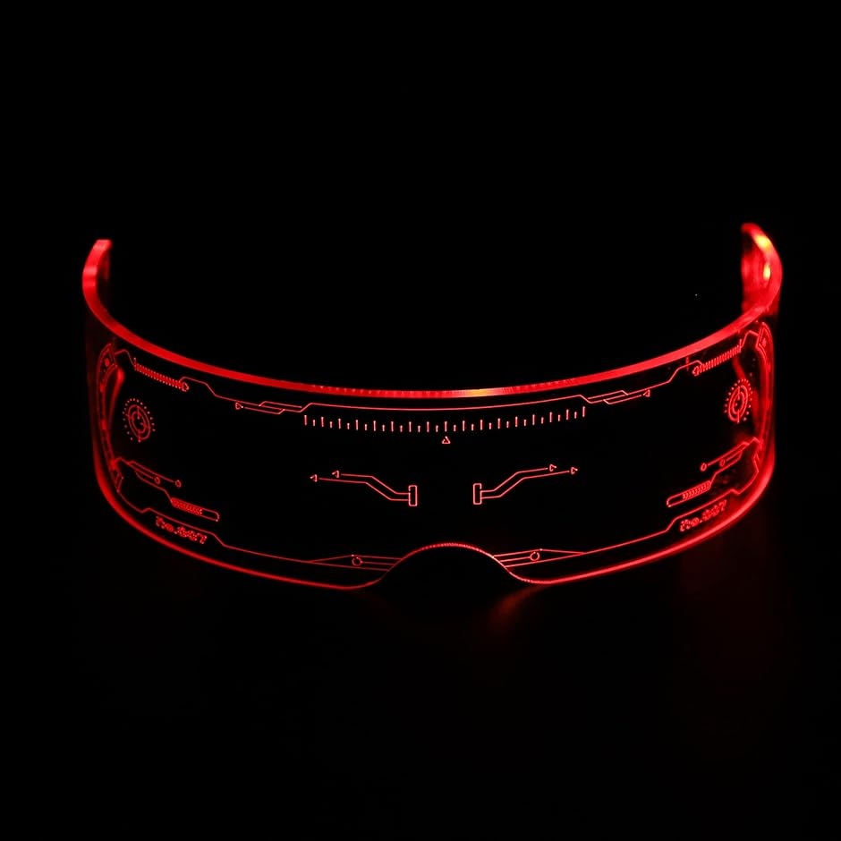 サイバーパンク 光るメガネ LED サイバーグラス ゴーグル おもしろ