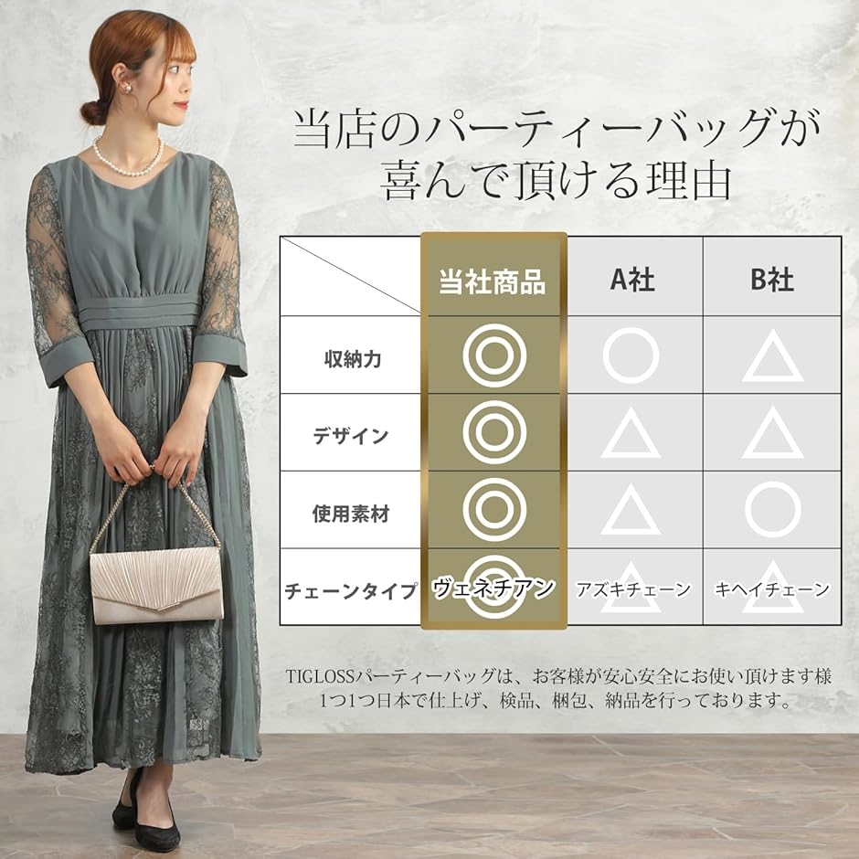 ティグロス パーティーバッグ 結婚式 大きめ ウェディングプランナー