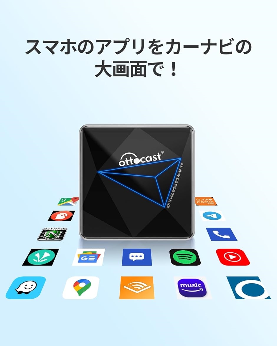 A2AIR Pro ワイヤレス Android Auto アダプター 有線接続不要 両手解放 Yahoo.カーナビメッセージ受送信対応｜horikku｜03