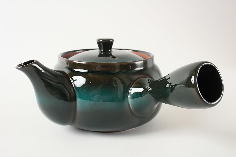 美濃焼 急須 ティーポット 緑色 グラデーション 茶こし付き