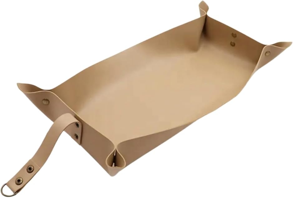 ソロキャンプ用 マット 小物トレイ キャンプシート 小物入れ 防水 PUレザー (60cmx30cm)