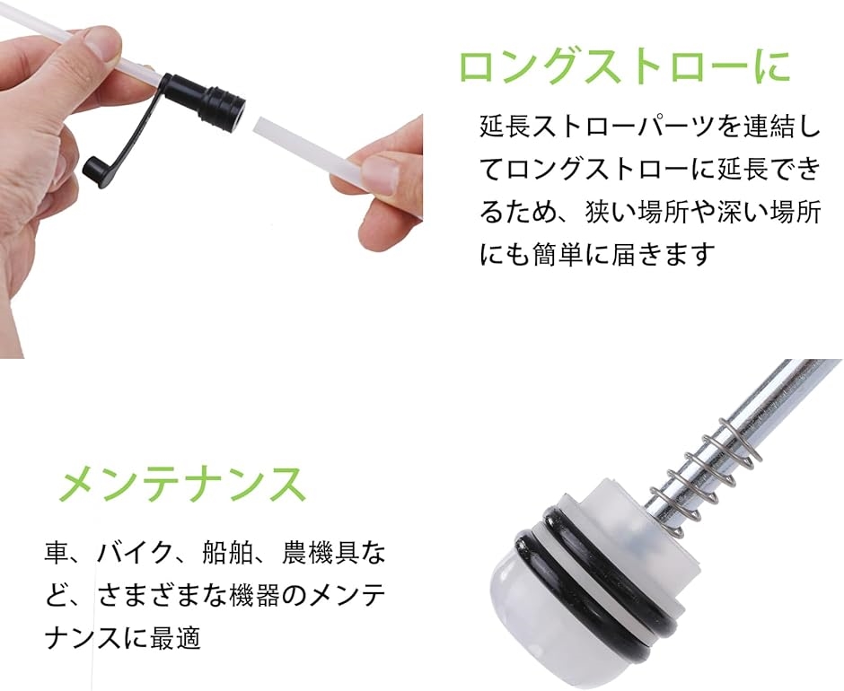 手動オイルポンプ オイル交換 手動オイルフェラー エンジンオイル 手動式 注射器タイプ オイル交換用 抽出量確認キット｜horikku｜04