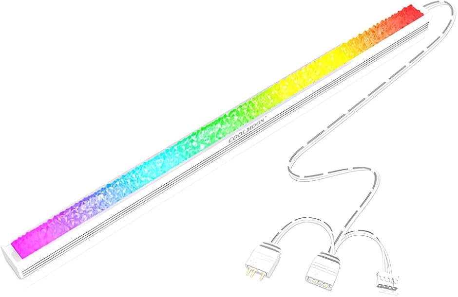 �y�݊��i�z ���C�g�o�[ LED ARGB 5v 3pin �}�O�l�b�g ���� �Q�[�~���O 28cm(�z���C�g)