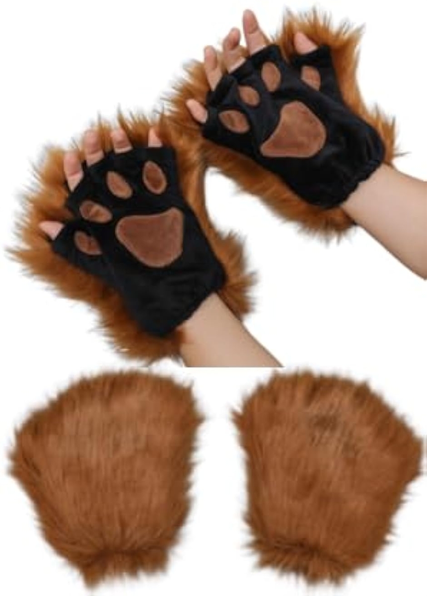 手袋 もふもふ 特大 てぶくろ コスプレ 小道具 猫 きつね 犬 狼 ネコ
