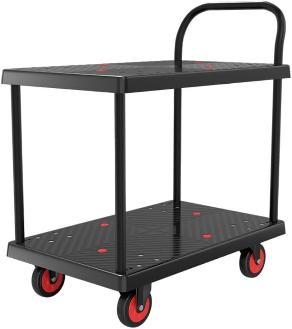 2�i��� �艟����� �h���L�[�J�[�g �L�����[���b�N �Ɩ��p �ω׏d150kg �É��ԗ� ����~�� (�u���b�N,  48x72x82cm)