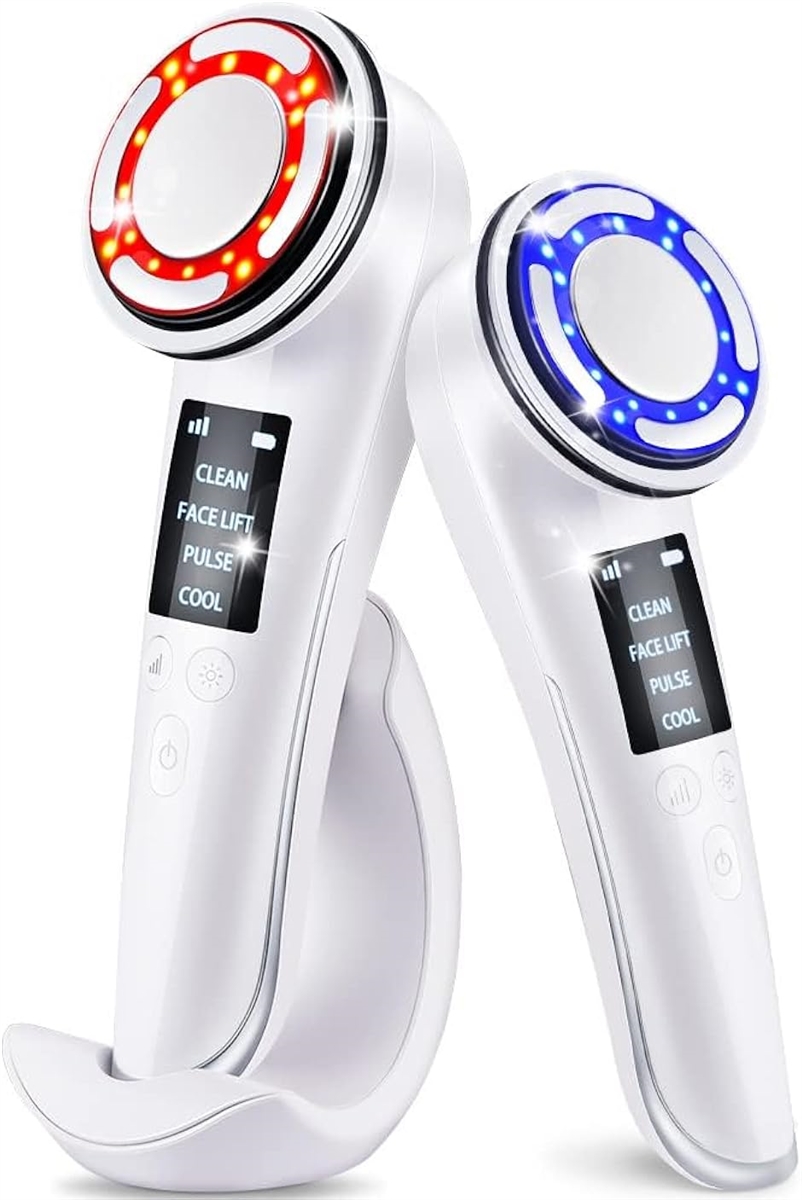 美顔器 ems パルス機能 温冷ケア 超音波美顔器 16LED 3色 光エステ 3