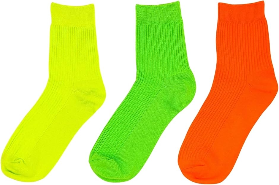 靴下 蛍光色 メンズ ソックス ネオンカラー ビビットカラー 派手