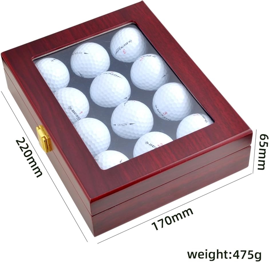 ゴルフボール ディスプレイ コレクション ケース ショーケース 収納ボックス 木製( ブラウン)｜horikku｜06