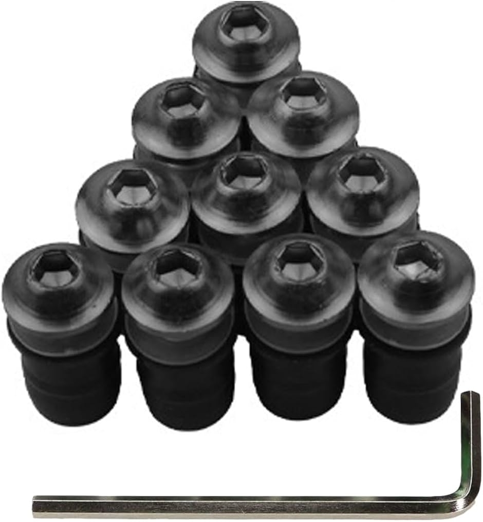 �J���t���X�N���[���{���g10�Z�b�g M5 �E�F���i�b�g�Z�b�g �Z�p�����`�t�� �I�[�g�o�C �o�C�N�p �p�l���Œ� (�u���b�N,  M5)