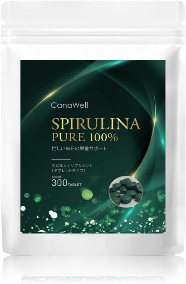 SPIRULINA PURE 100% スピルリナ サプリ タブレット 約300粒 1か月分 T?o xo?n