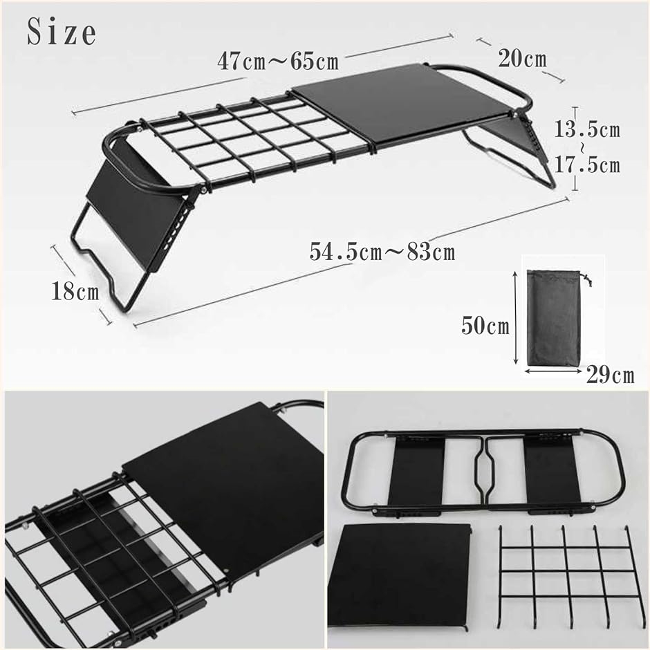 ミニテーブル ローテーブル アウトドア ソロキャンプ グリルスタンド 折り畳み式｜horikku｜05