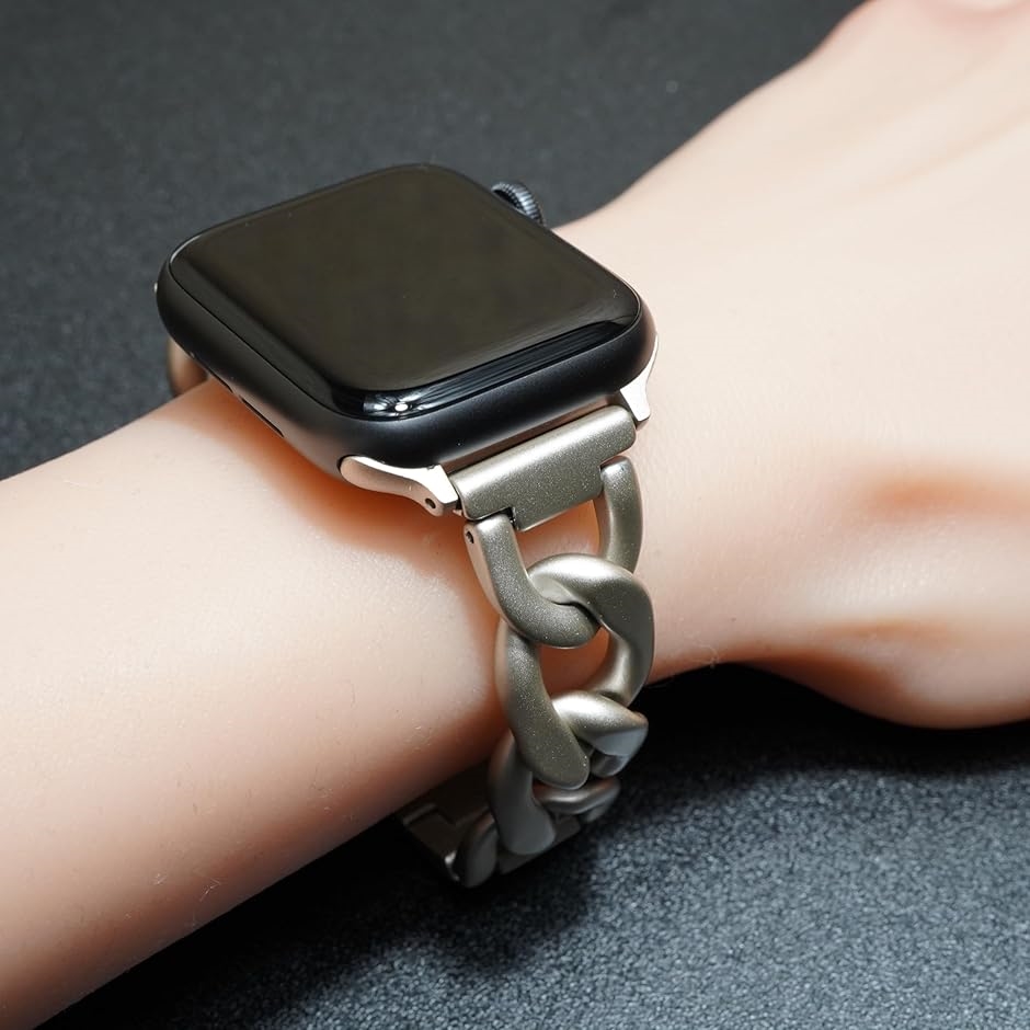 Apple watch チェーンバンド おしゃれ アップルウォッチ 時計 9(スター