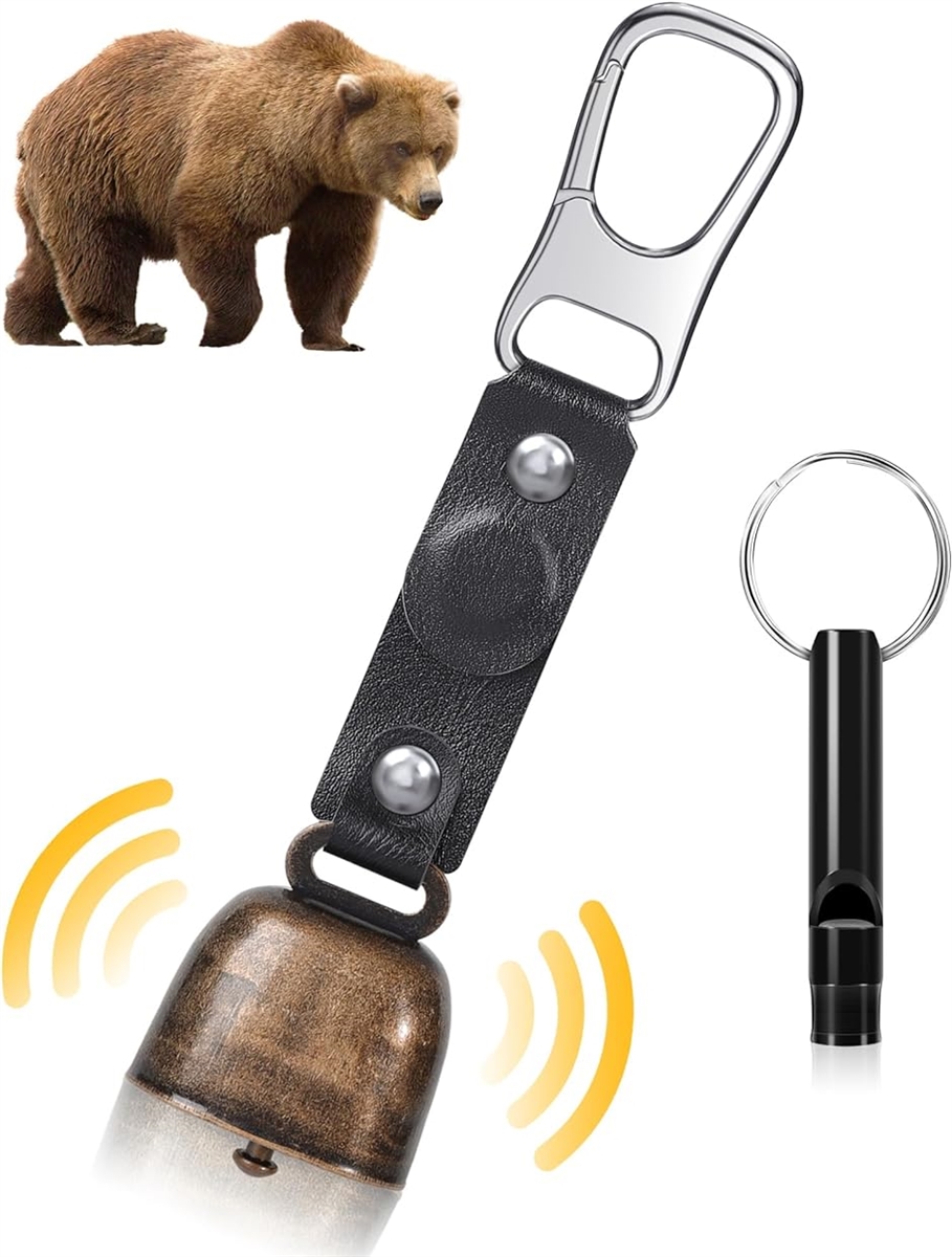 熊鈴 完全消音 熊よけ鈴 BEAR BELL ホイッスル付き( 「2点セット」赤銅+ホイッスル)｜horikku