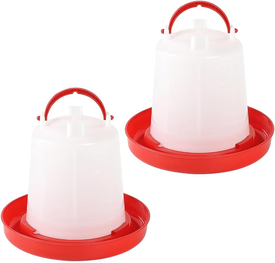AllBright ニワトリ用自動給水器 鶏 水飲み器 ドーム型 水やり (レッド