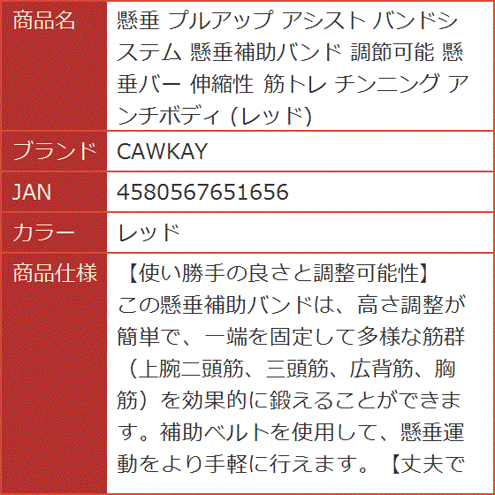 懸垂 プルアップ アシスト バンドシステム 懸垂補助バンド 調節可能 懸垂バー 伸縮性 筋トレ チンニング アンチボディ( レッド) :  2bjornswht : スピード発送 ホリック - 通販 - Yahoo!ショッピング