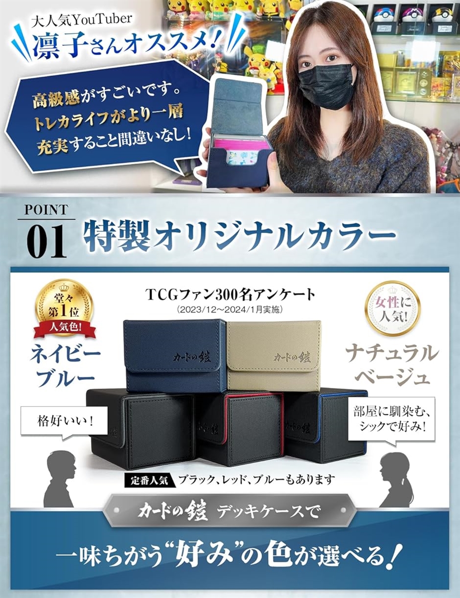 カードの鎧 デッキケース( b.ブルー／グレー「デッキケース」150枚用