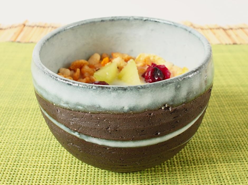 美濃焼 日本陶器 ボウル シリアル 抹茶 茶碗 日本製 薄緑＆茶