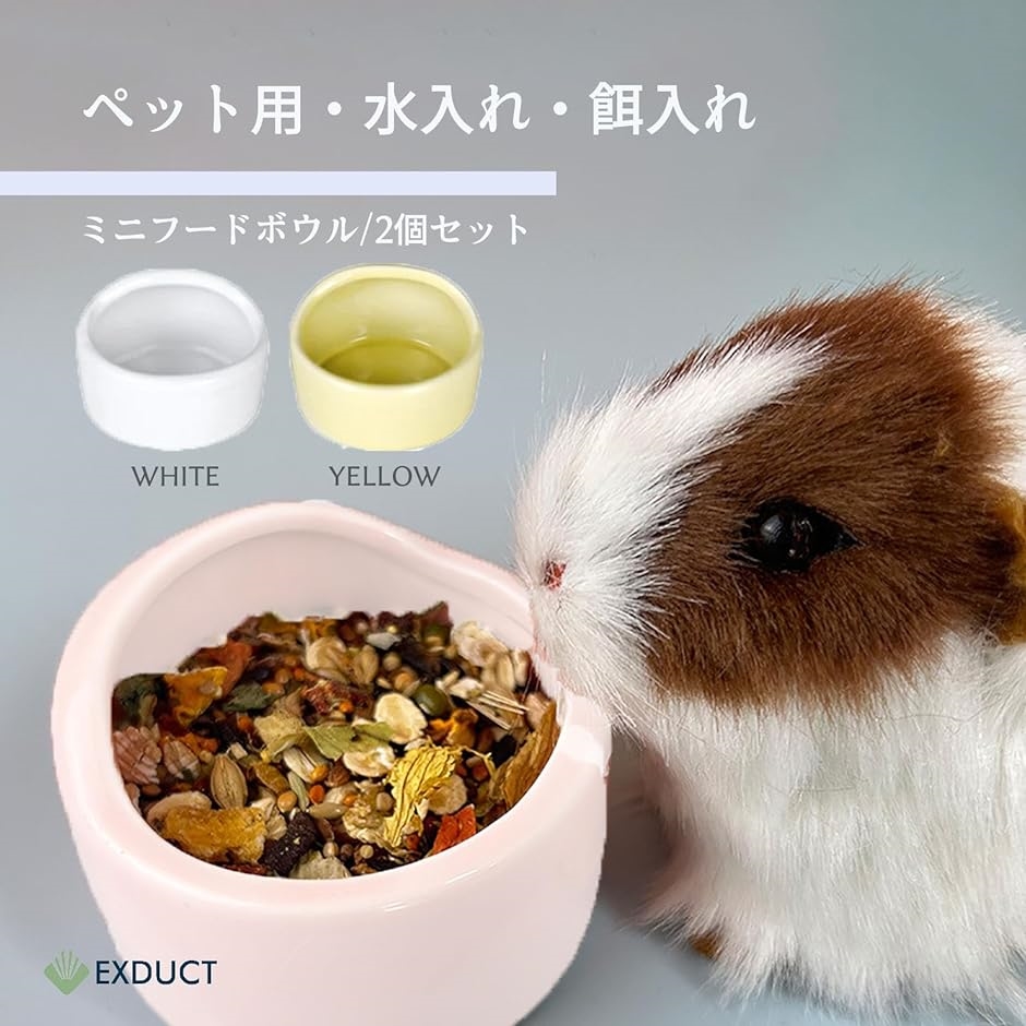 餌入れ 水入れ 2個セット エサ 器 小鳥 小動物 フードボウル 皿 置き型