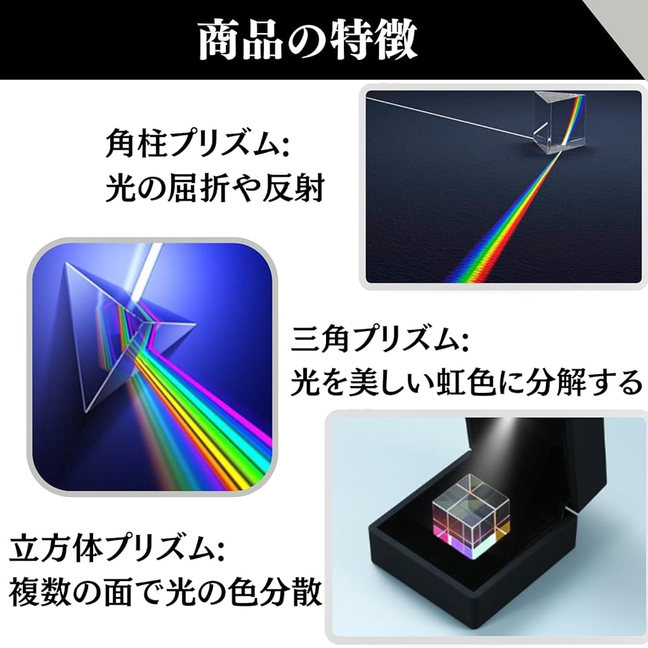 Amazon.co.jp: 30x30x60mm三角プリズム BK7光学プリズムガラス