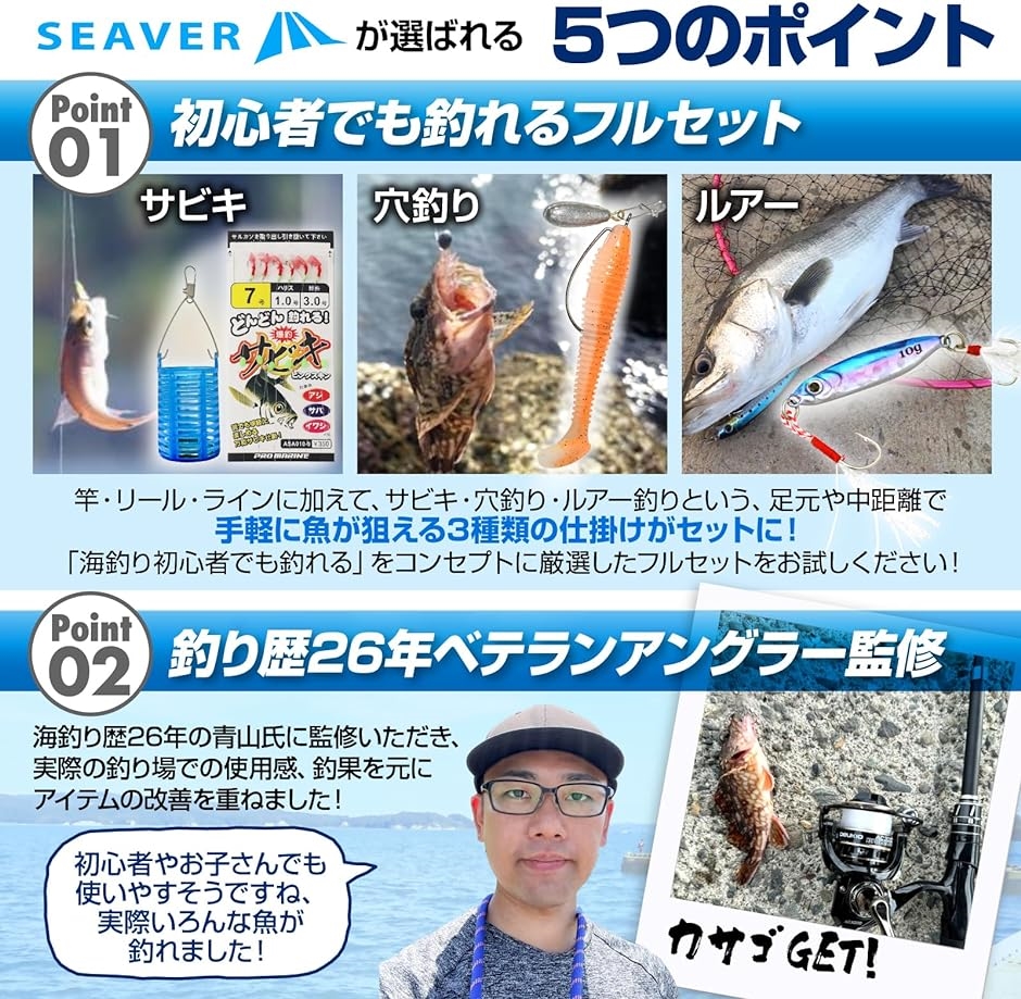 釣り竿 セット ベテランアングラー監修 釣竿 釣り道具 サビキ 穴釣り ルアー ガイドブック付き( シングルセット, シングルセット)