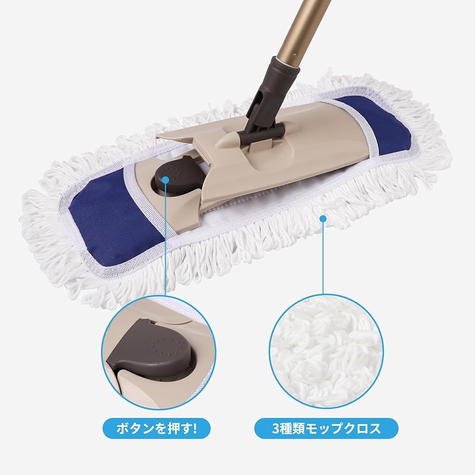 フロアモップ 水拭き 乾拭き 掃除モップ 業務...の詳細画像2