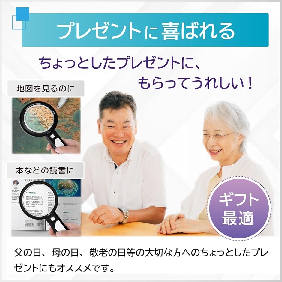 拡大鏡 8倍+12倍 コンパクト レンズのみ 照明付き 小型 MDM(20倍) | ブランド登録なし | 04