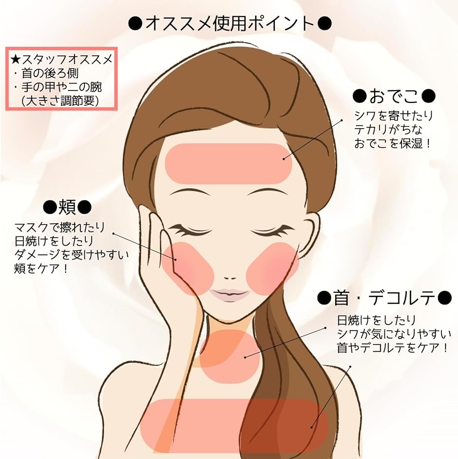 首元 デコルテ 顔 マスクシート 100枚セット スキンケア セルフ パック