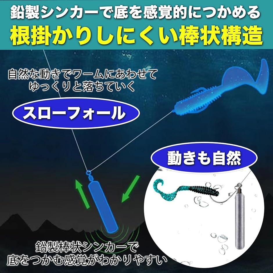 MONOSTORE フリーリグシンカー 釣り ダウン フック ルアー ドロップ 錘 ワーム ジグ( シルバー,  10ｇ 50個)｜horikku｜05