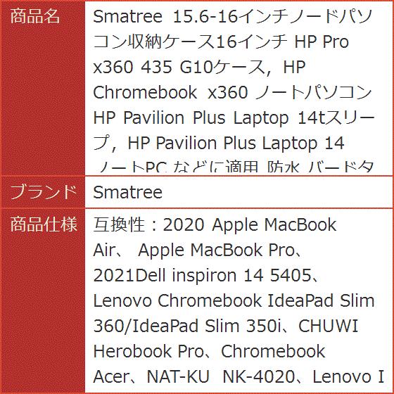 15.6-16インチノードパソコン収納ケース16インチ HP Pro x360 435 G10ケース Chromebook ノートパソコン MDM｜horikku｜08