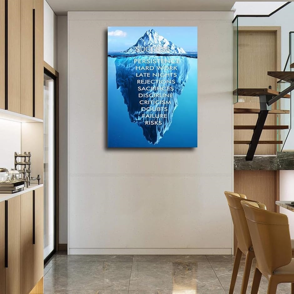 アートパネル 自然 氷山 W30cm H40cm アートフレーム 絵画 キャンバス