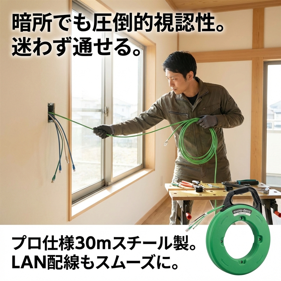 配線ガイド 通線ワイヤー スチールワイヤー スチール製 ロッド径4.5mm