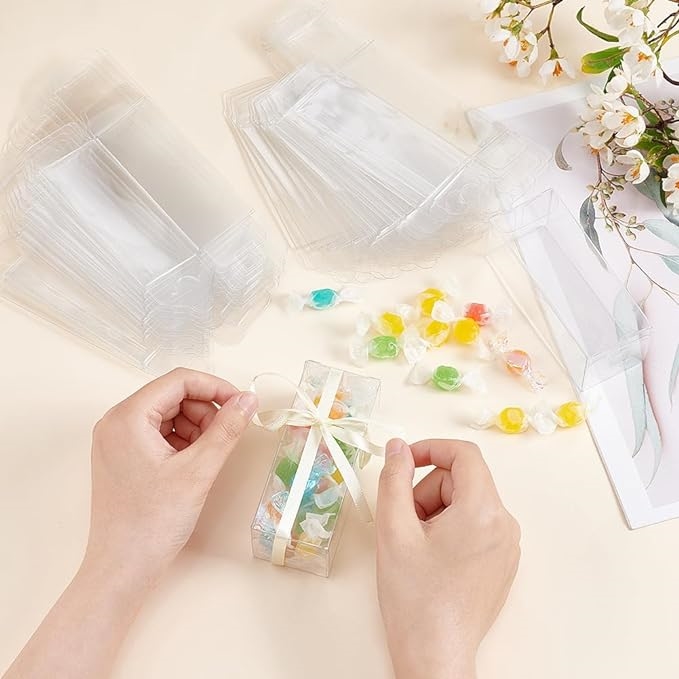 20個 PVC透明プラスチックケース 長方形 折り畳み 防水 クリア 20個 PVC透明プラスチックケース 長方形 折り畳み 防水 クリア