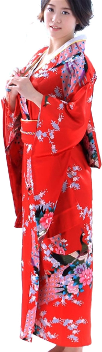 和装 コスプレ レディース 着物 日本 お土産 外国人 和服 アニメ 衣装 着物ドレス( 赤（red）,  Free Size)
