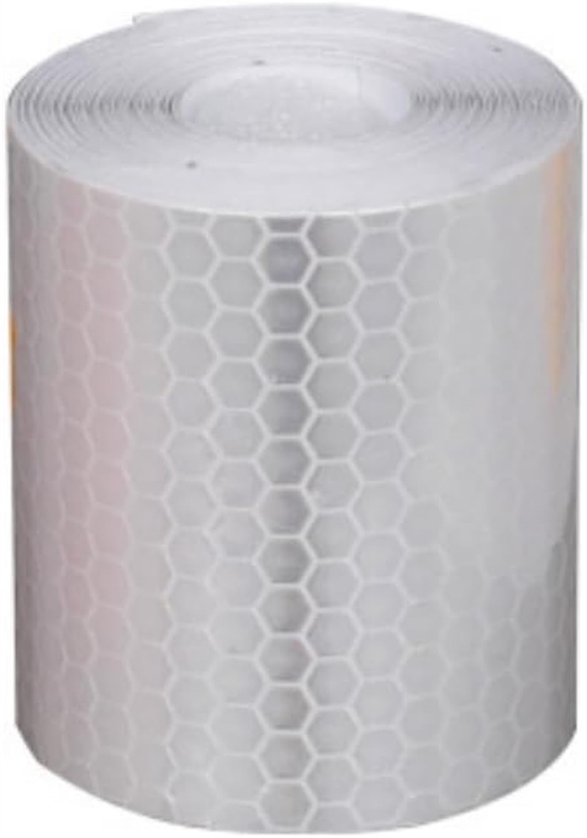 反射テープ シールタイプ 蓄光 コンクリートに貼れる 幅5cm 長さ3m( ホワイト)