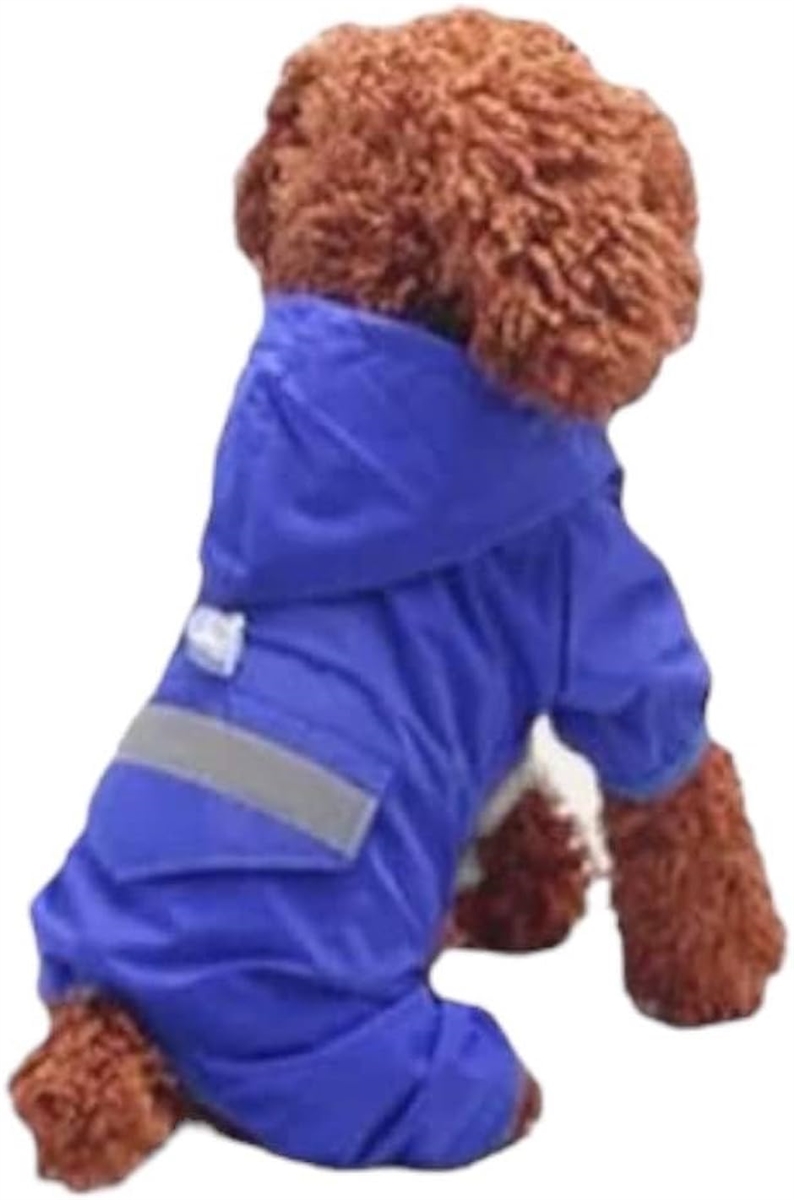 犬用 レインコート 青 ペット用 カッパ 中型犬 大型犬 散歩 雨の日
