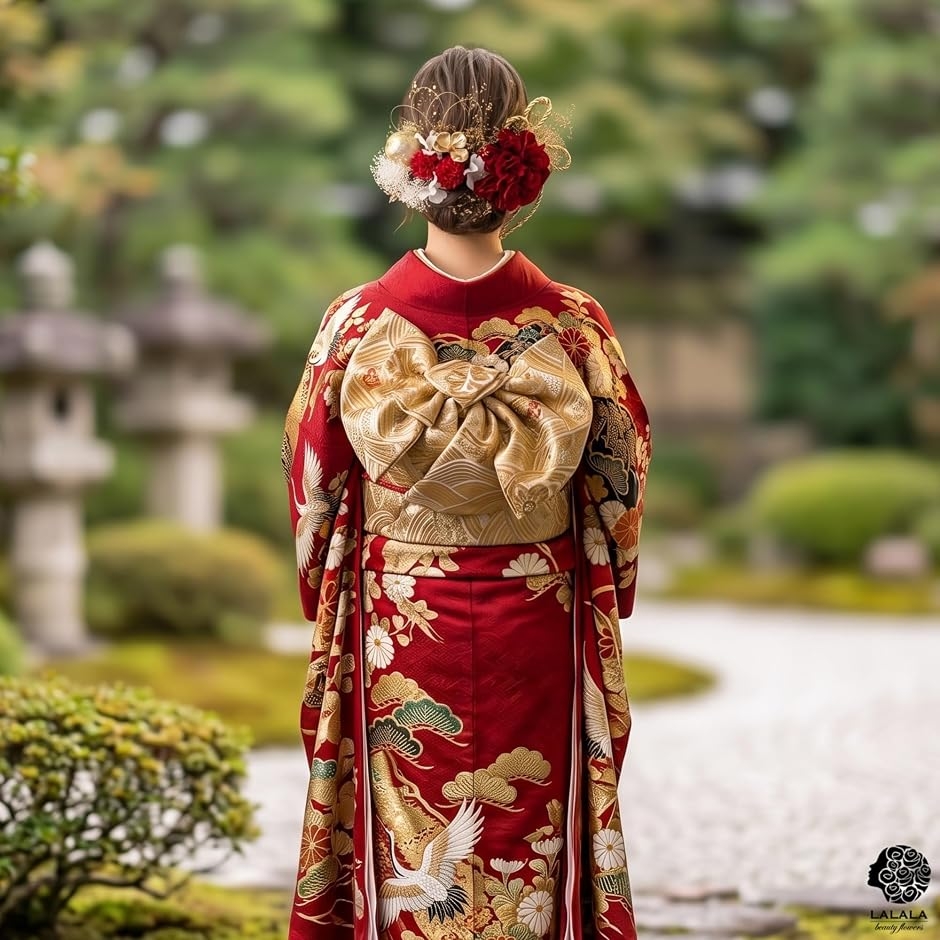 髪飾り 成人式 振袖 赤 レッド 卒業式 袴 和装 着物 七五三 結婚式 二