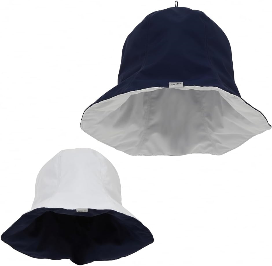 サウナハット メンズ レディース ナイロン サウナ帽子 フリーサイズ( ダークネイビーxホワイト,  Free Size)