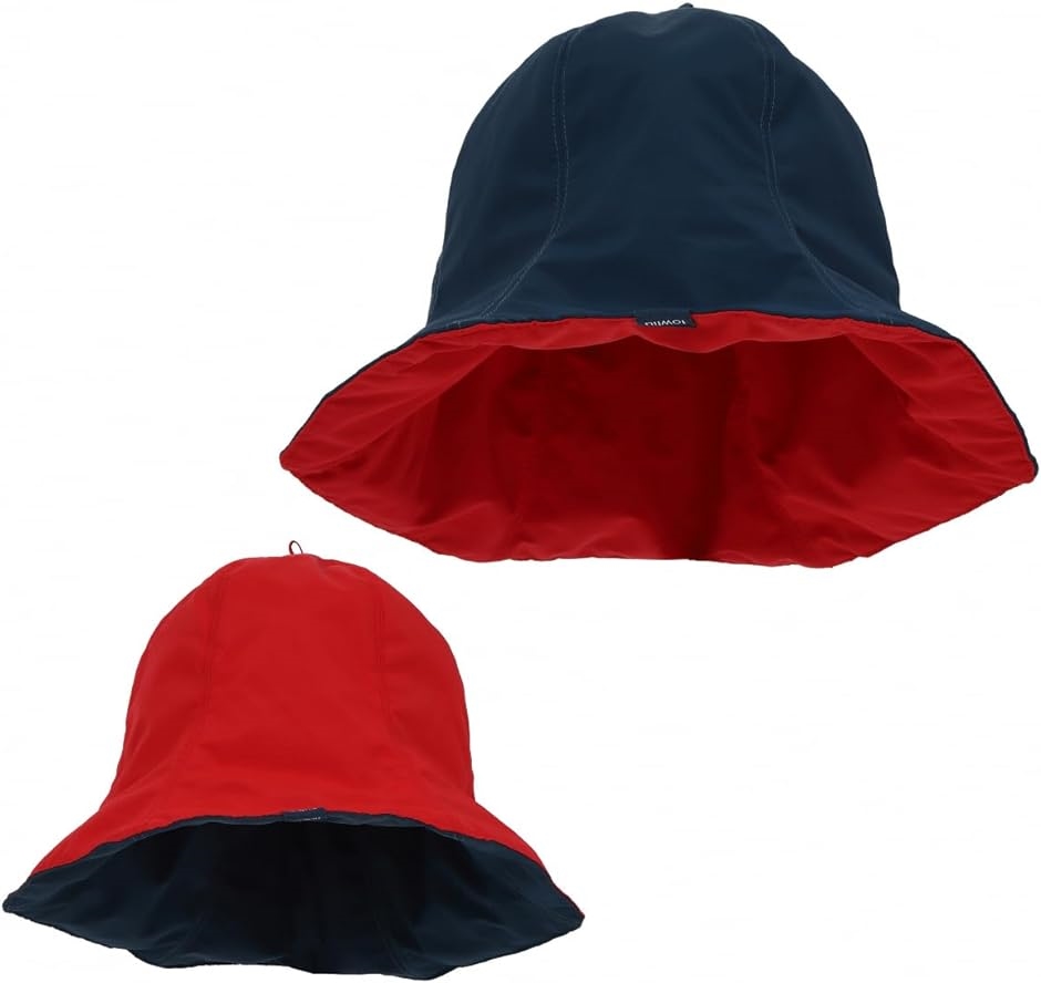 サウナハット メンズ レディース ナイロン サウナ帽子 フリーサイズ ネイビーxレッド( ネイビー/レッド,  Free Size)