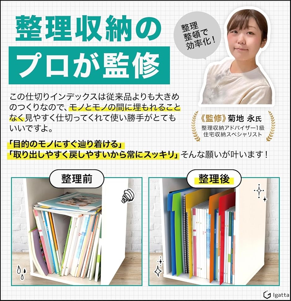 すっきり書類 書籍整理 書類整理 仕切り インデックス キャビネットや