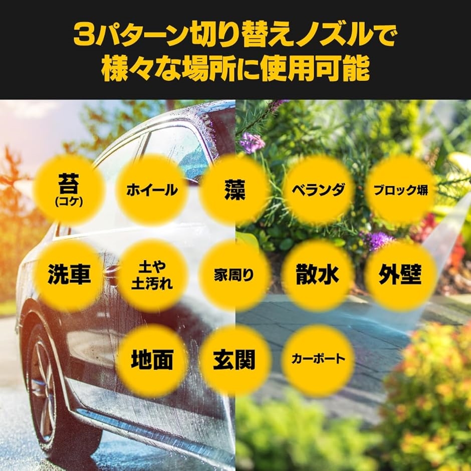 互換品 ケルヒャー 3on1チェンジノズル 洗車用 ターボノズル サイクロンジェットノズル・バリオスプレーランス 切り替え K2(黒) | ブランド登録なし | 02
