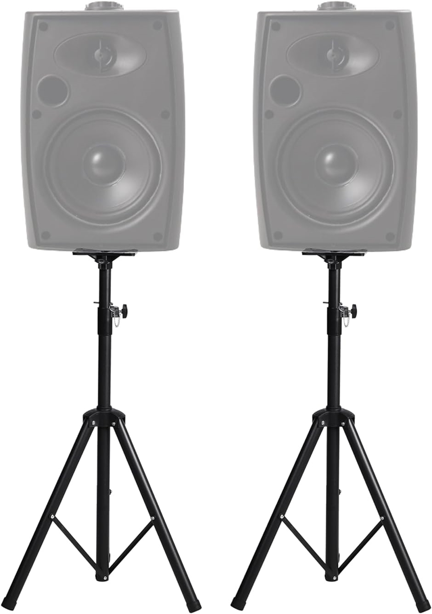 スピーカースタンド 2本セット 高さ調節可 110-185cm 折りたたみ ペア