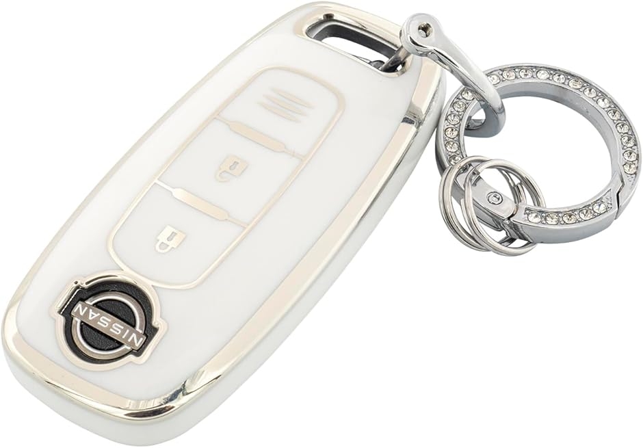 �L�[�P�[�X ���Y �L�[�J�o�[ �Z���i c28 �G�N�X�g���C�� t33 �T�N�� b6 �j�b�T�� NISSAN �Ή� 2�{�^�� (�z���C�g)